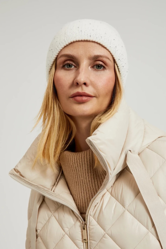 Dámská čepice Moodo s kamínky - bílá