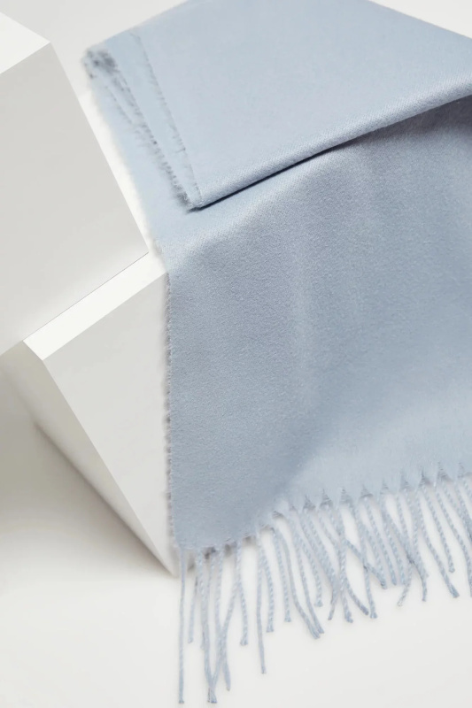 Dámský šátek s třásněmi MOODO - modrý