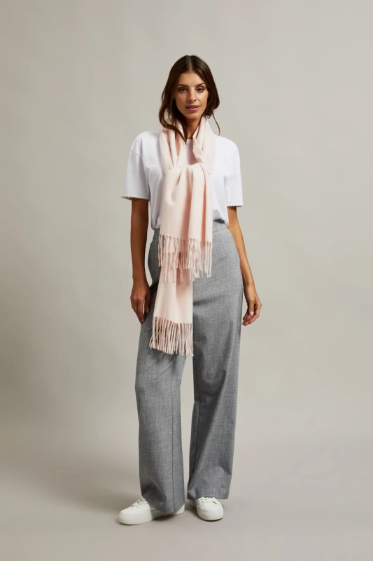 Dámský šátek s třásněmi MOODO - růžový