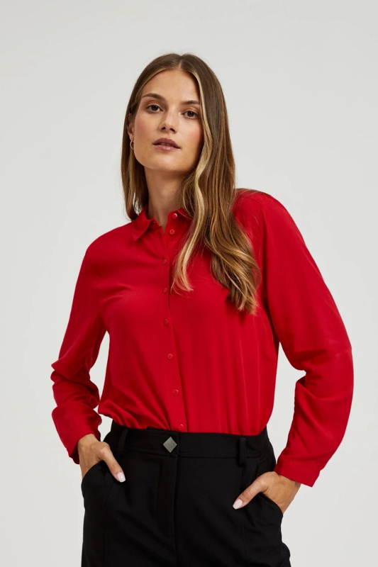 Marisse Women's Shirt L-Ko-4600 Red