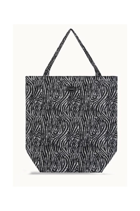 Bavlněná taška vzorovaná MOODO - černá