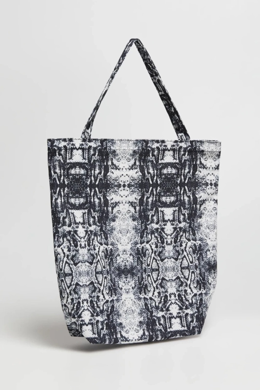 Bavlněná taška se zvířecím vzorem MOODO - černá