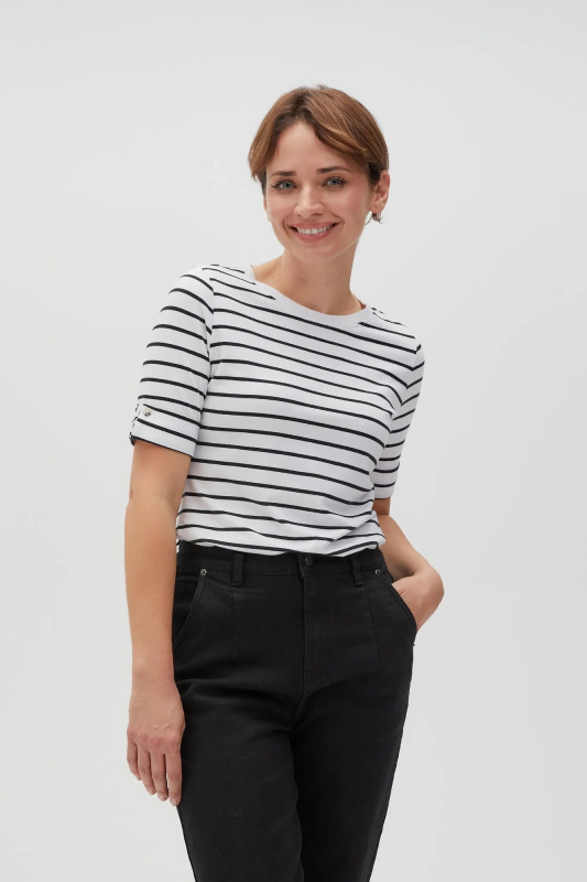 Dámské tričko MOODO L-TS-4608 - černé Velikost: 36