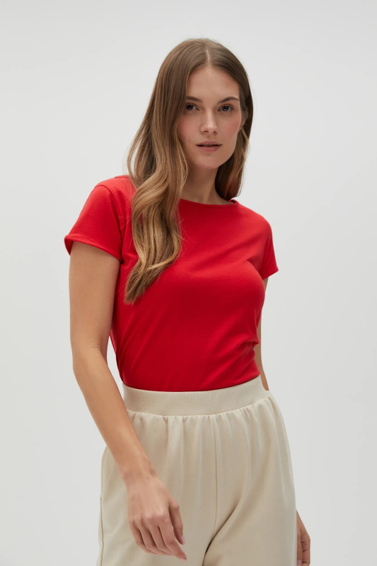 Dámské tričko MOODO - červené Velikost: XS