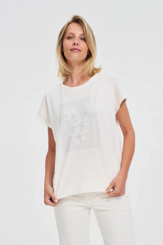 Dámská halenka k.r. MOODO bílá-XL