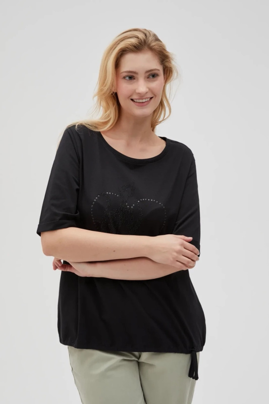 Dámské tričko k.r. MOODO černé-36