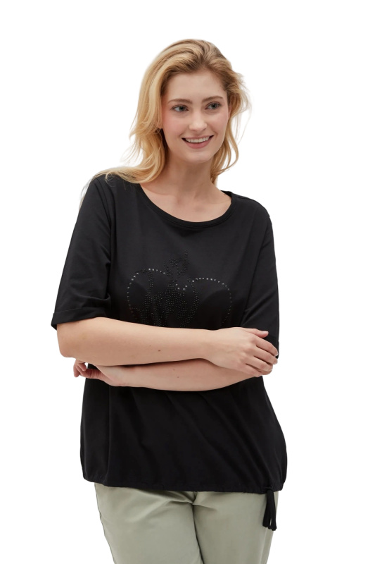 Dámské tričko k.r. MOODO černé-40