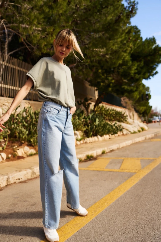 Dámské tričko k.r. MOODO zelené-S