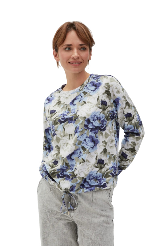 Dámská halenka d.r. MOODO modro-bílá-XL