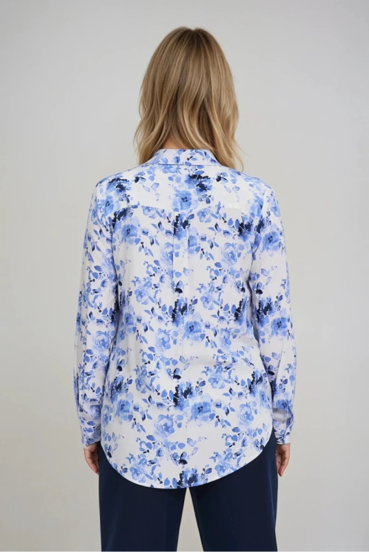 Dámská košile d.r. MOODO modrá,bílá - S