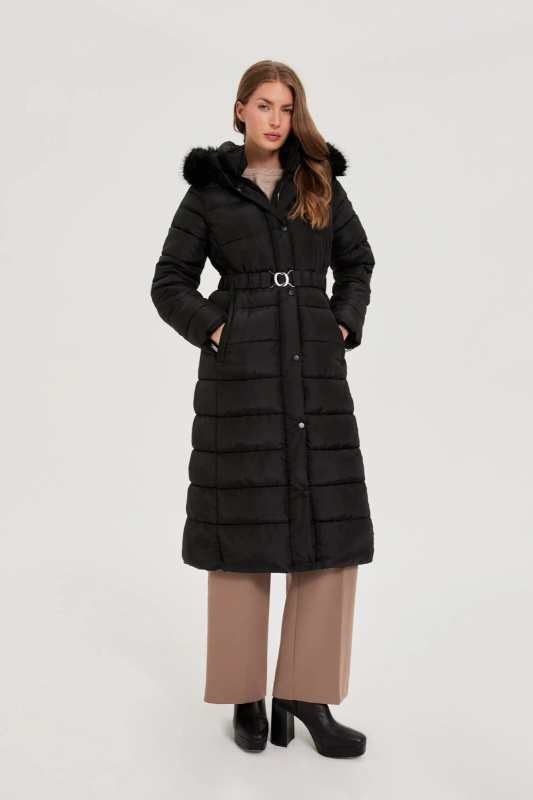 Dámský kabát MOODO černý - XS