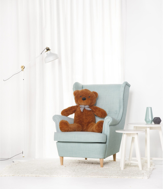 Velký plyšový medvěd Classico 90 cm tmavě hnědý