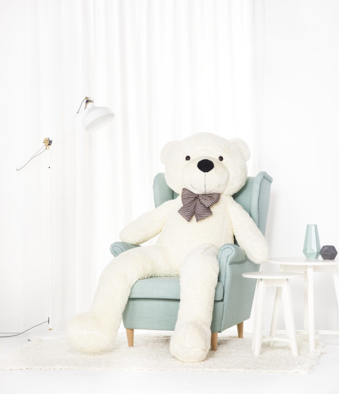 Velký plyšový medvěd Classico 220 cm bílý