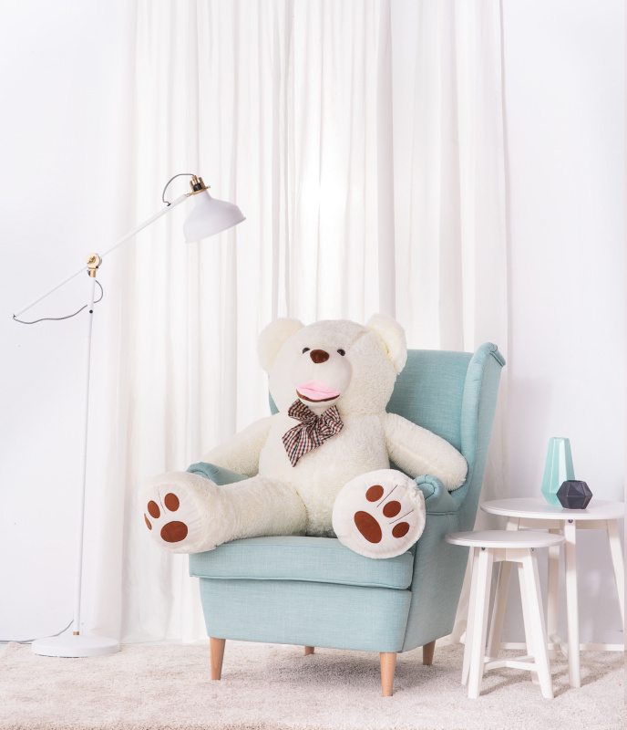 Tomido Plyšový medvěd Amigo 130 cm bílý