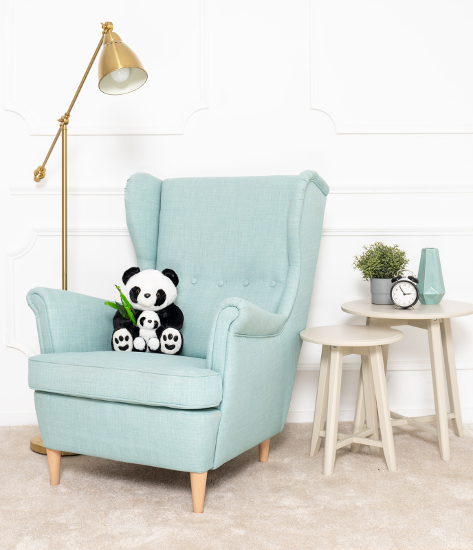 Tomido Plyšová panda s mládětem 40 cm bílo-černá