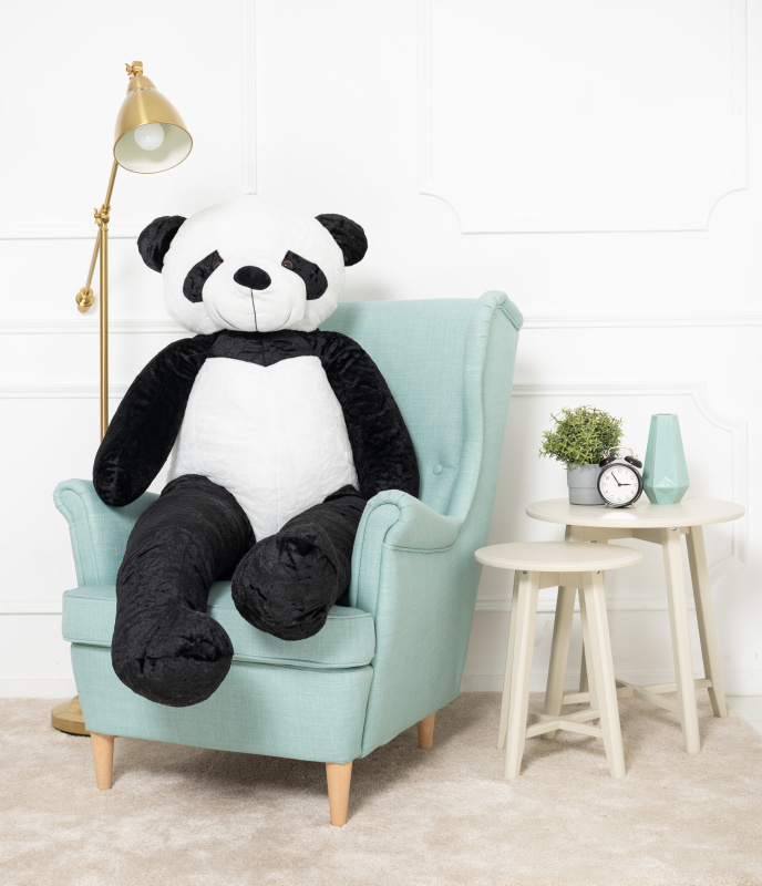 Tomido Plyšová panda 200 cm bílo-černá
