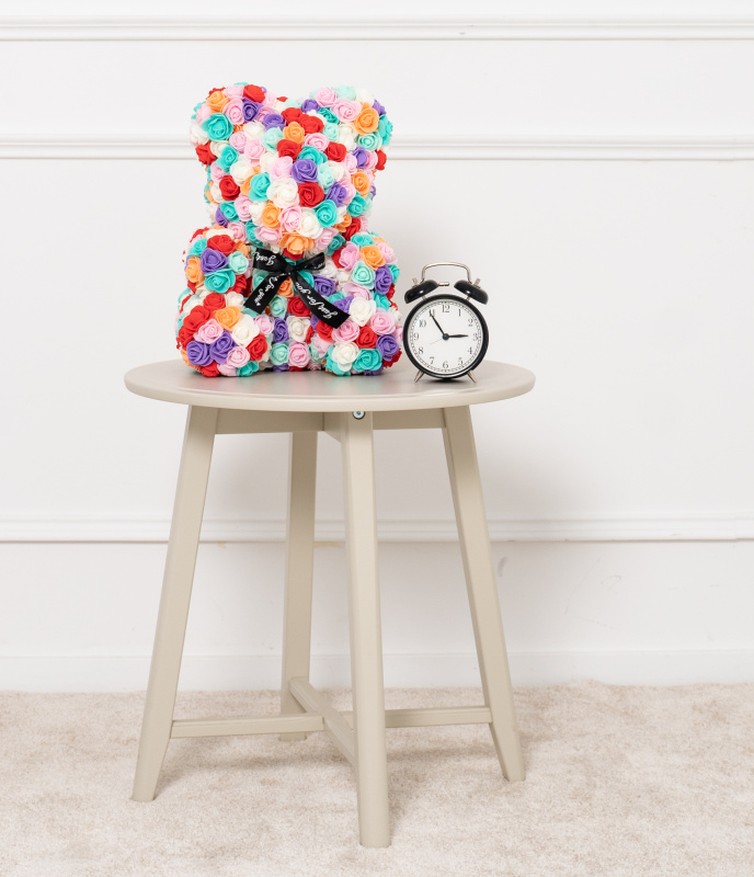 Tomido Medvídek z růží Rose Bear 40 cm vícebarevný