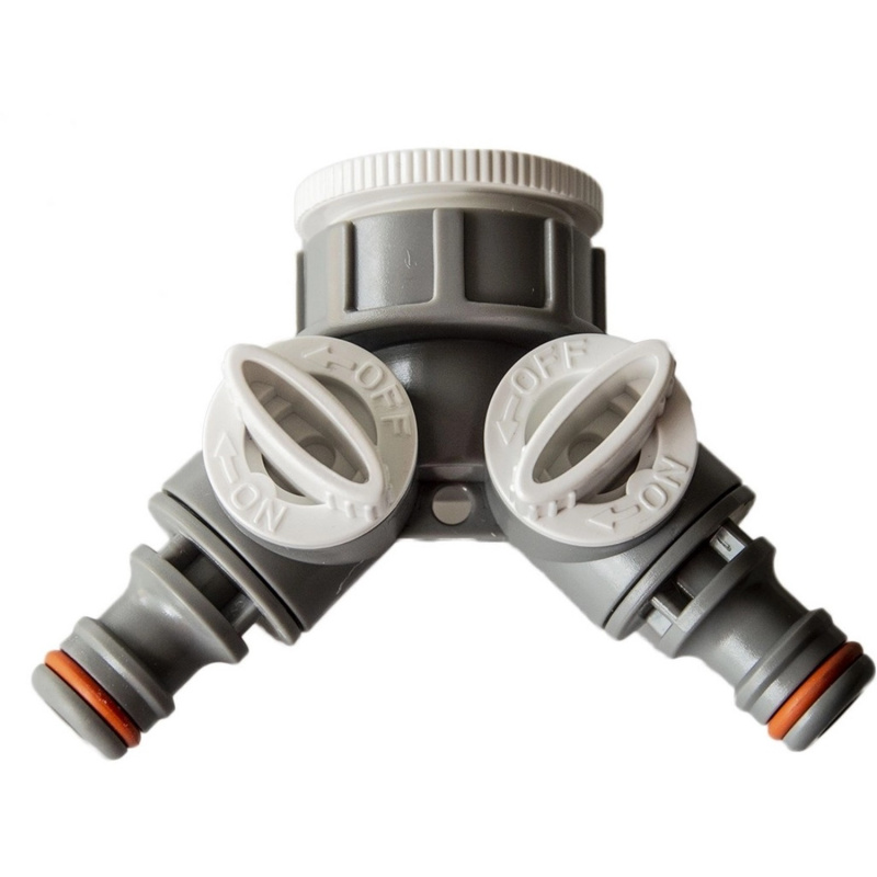 BRADAS Hadicová rozbočka - WHITE LINE se 2 uzávěry GW 1"/34"