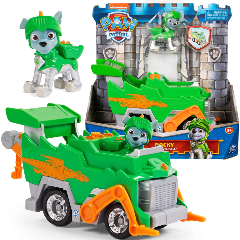 Paw Patrol rytířské záchranné vozidlo Rocky s figurkou