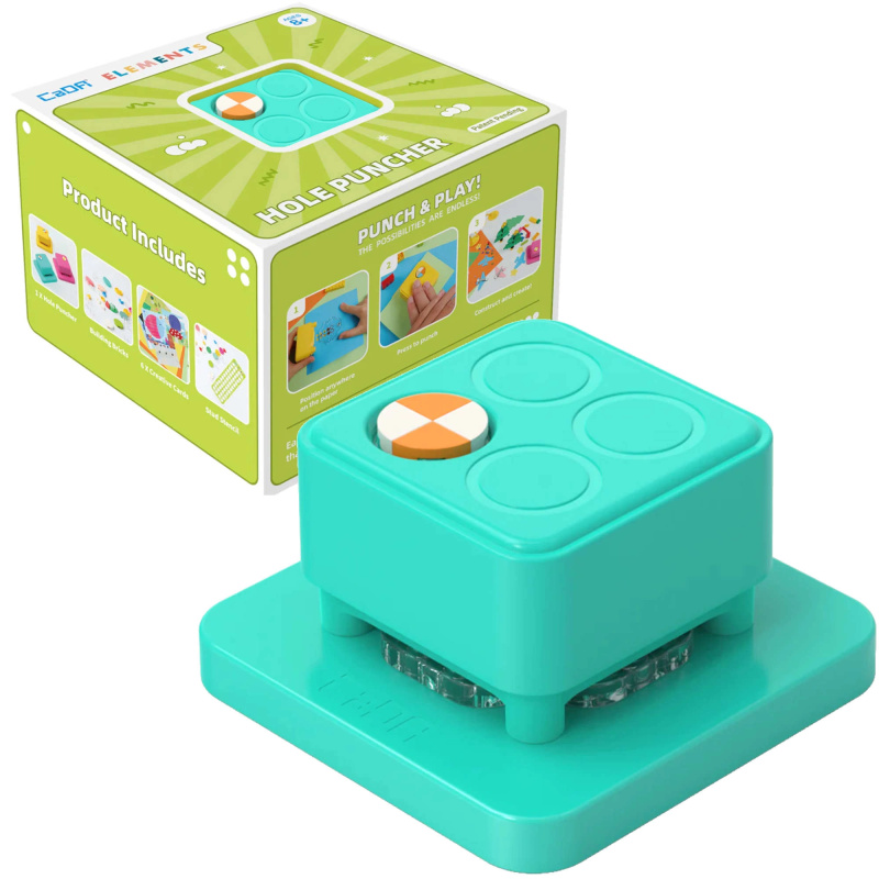 Nastavitelný dětský děrovač CADA – modrý, 108 dílků