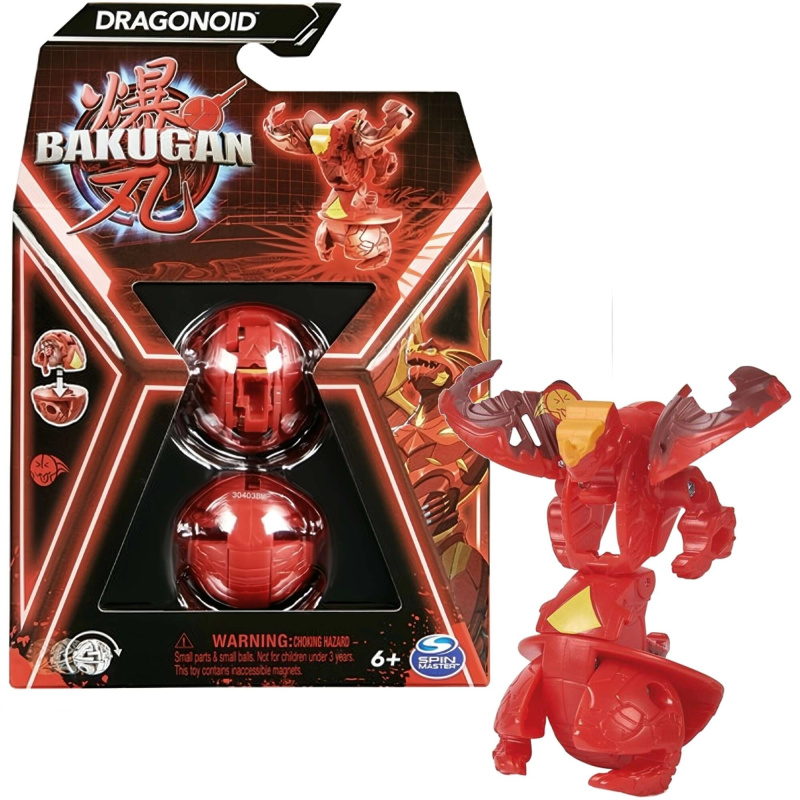Bakugan Dragonoid červená transformující bitevní figurka + karty