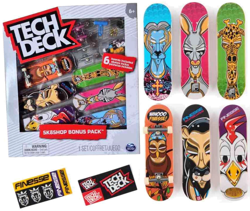 Tech Deck fingerboard Sk8Shop 6pack Finesse s příslušenstvím