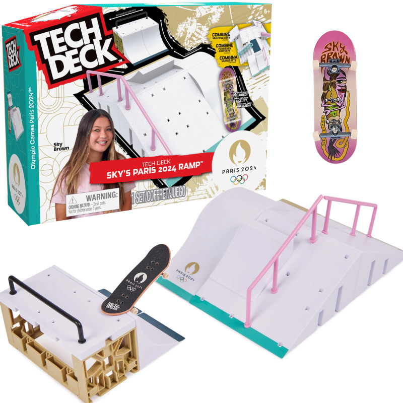 Tech Deck fingerboard rampa SKY BROWN Paris 2024 s deskou