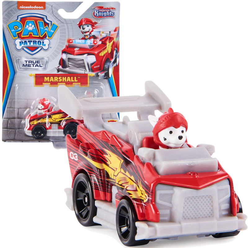 Paw Patrol Rescue Knights auto Marshall s figurkou 8 cm