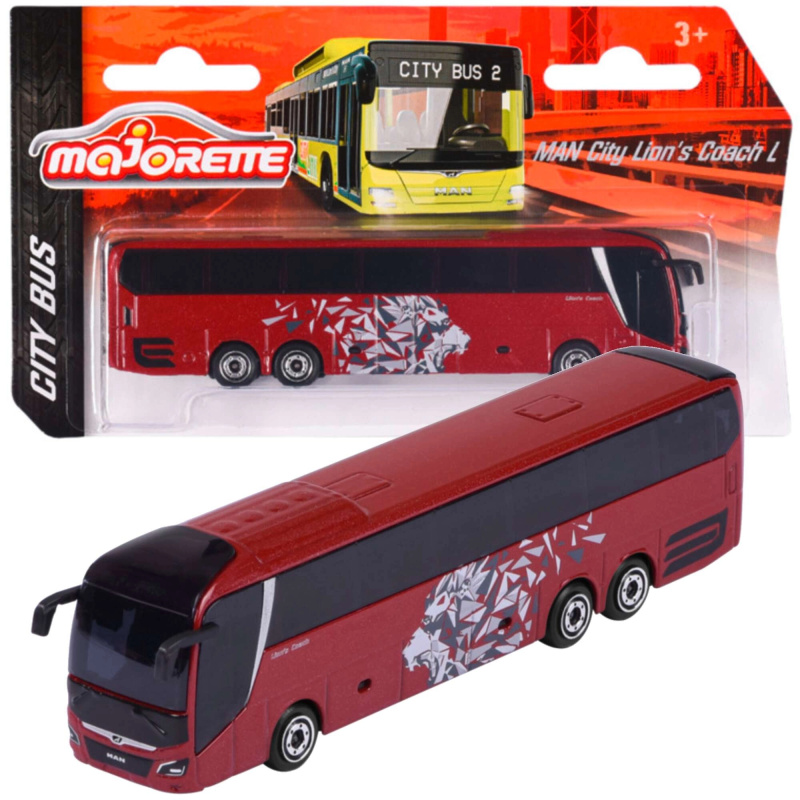 Městský autobus MAN Lion's City C červený – model Majorette