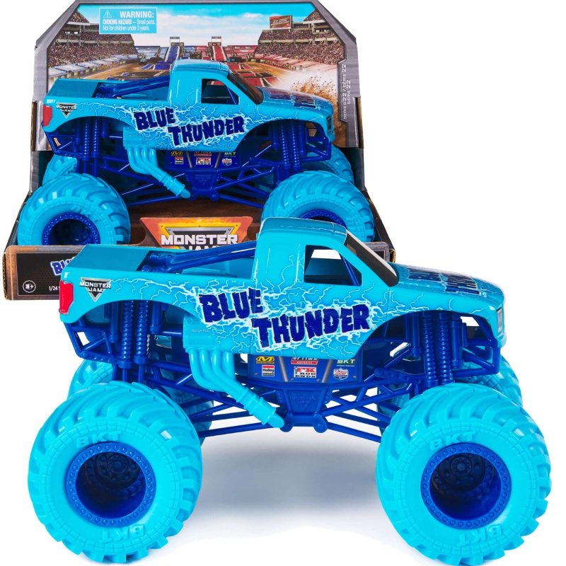 Monster truck MONSTER JAM Blue Thunder 1:24 kovový model