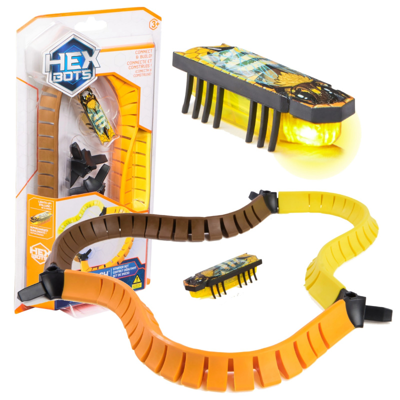 Hexbug Nano Flash startovací set se svítícím broukem a ohebným tratí