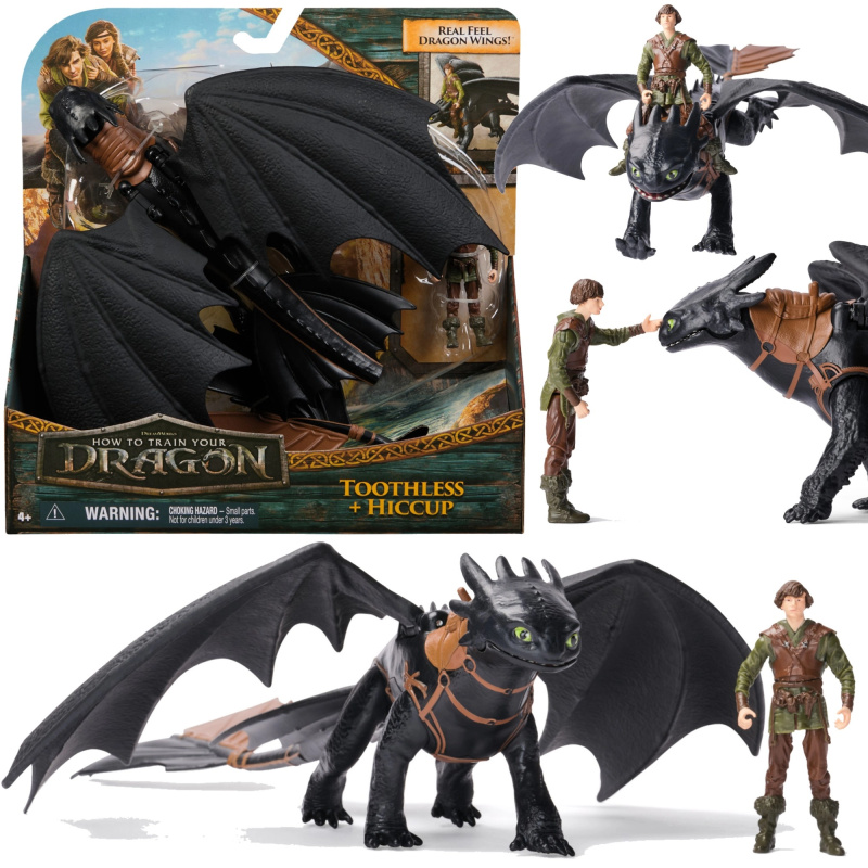 Jak vycvičit draka figurky Toothless a Hiccup 33 cm
