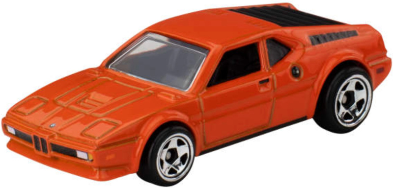 Hot Wheels stříbrné auto BMW M1 – oranžový sběratelský model