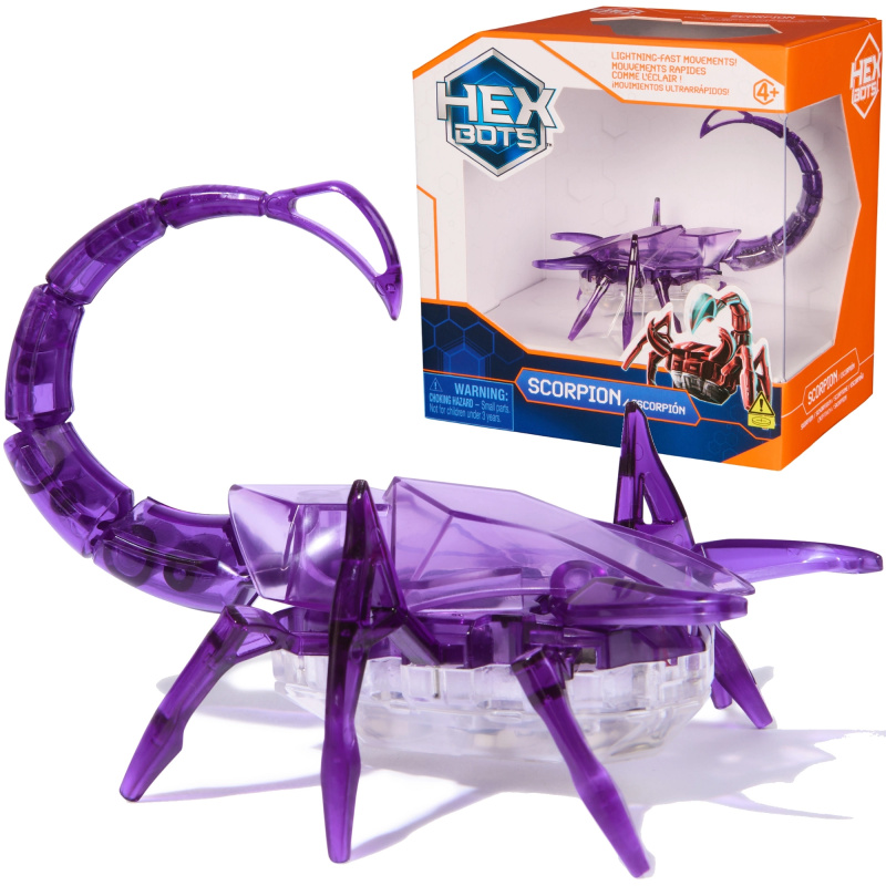 Hexbug robotický štír fialový se světlem – senzorická pohyblivá hračka