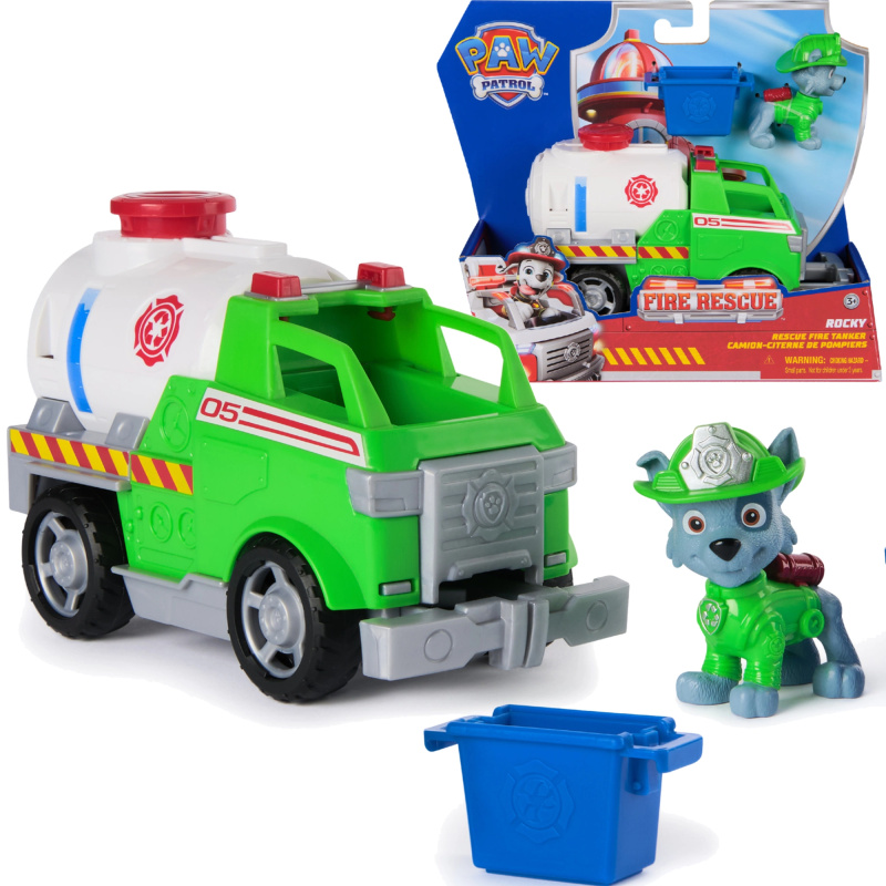 Paw Patrol Rocky – hasičská cisterna s figurkou