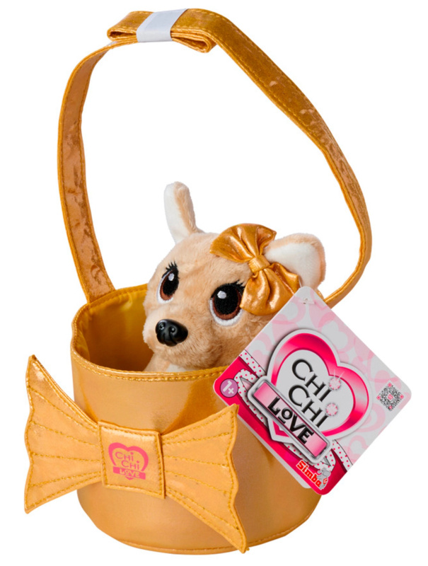 Chi Chi Love Shimmer plyšový pejsek v kabelce