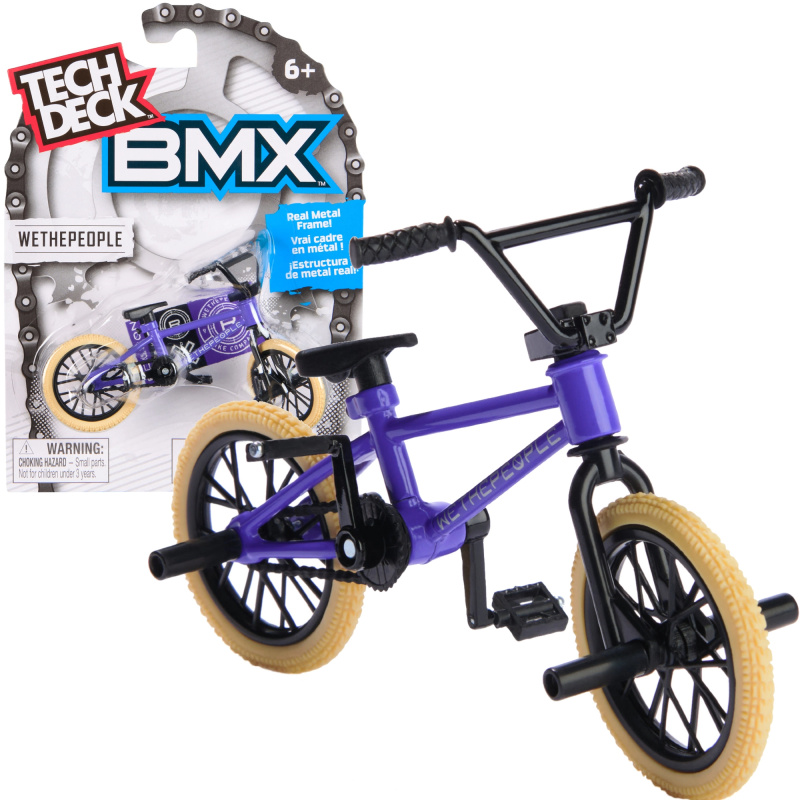 Tech Deck finger bike BMX WeThePeople fialový se samolepkami
