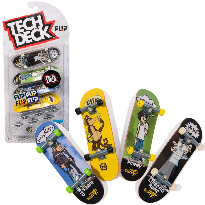 Tech Deck fingerboard set 4 mini skateboardů k sestavení Flip