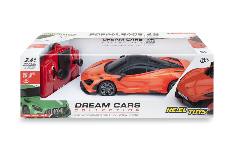 McLaren 765LT RC dálkově ovládané sportovní auto 1:24 oranžové 17 cm - 1 kus