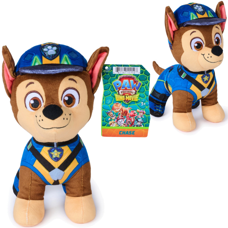 Spin Master Paw Patrol: dino dobrodružství - plyšák Chase 20 cm - 1 kus