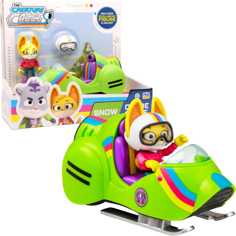 The Creature Cases zvířecí záhady figurka Kit Casey a sněžný motocykl - 1 kus