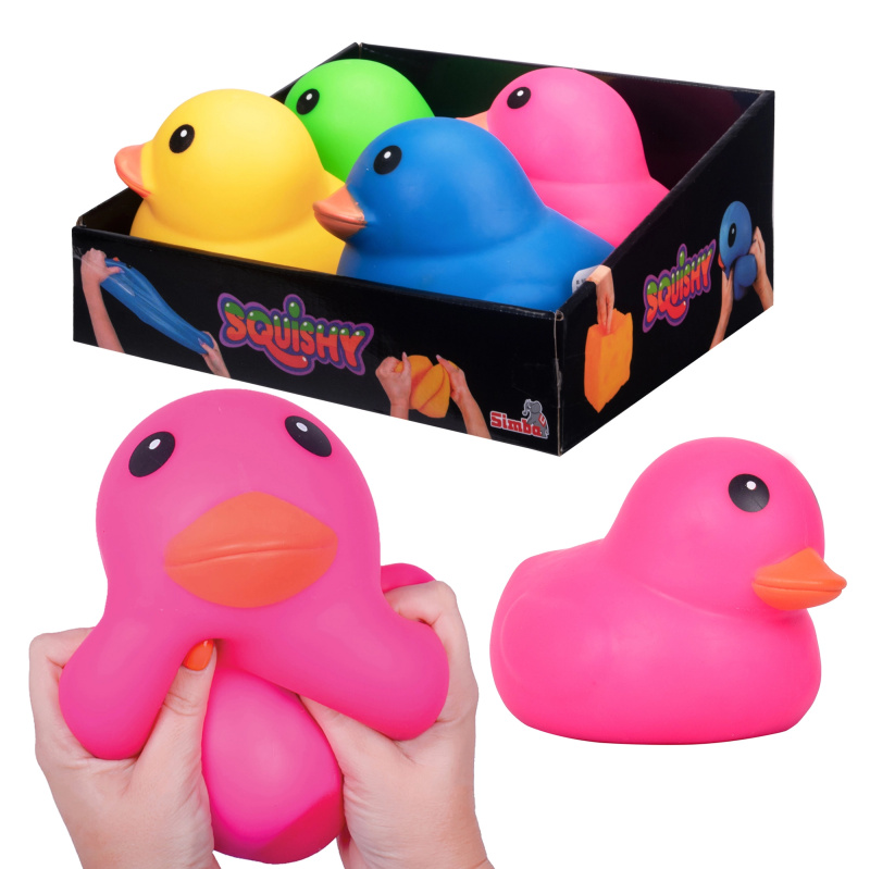Simba růžová antistresová mačkací kačenka Squishy 17 cm