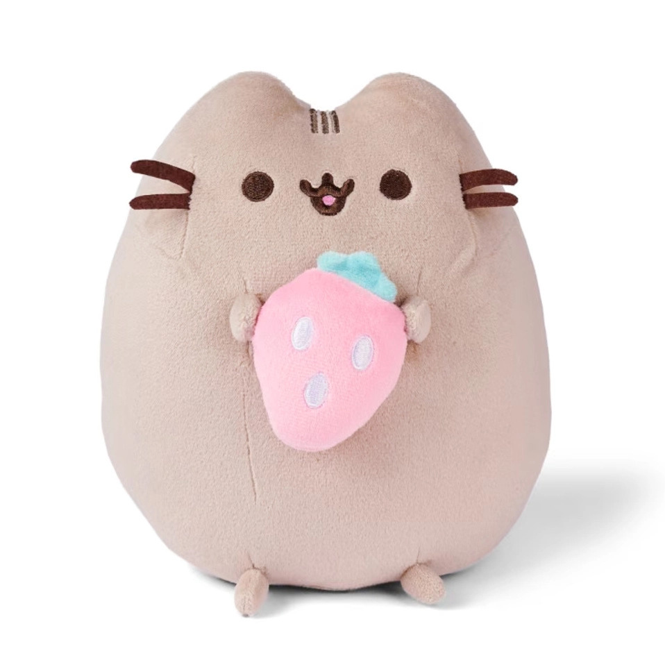 Plyšová kočka Pusheen s jahodou 25 cm