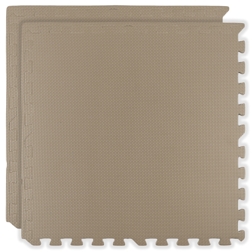 Pěnová podlahová podložka HUMBI 120 × 60, velké voděodolné puzzle, 2 ks, světle béžová