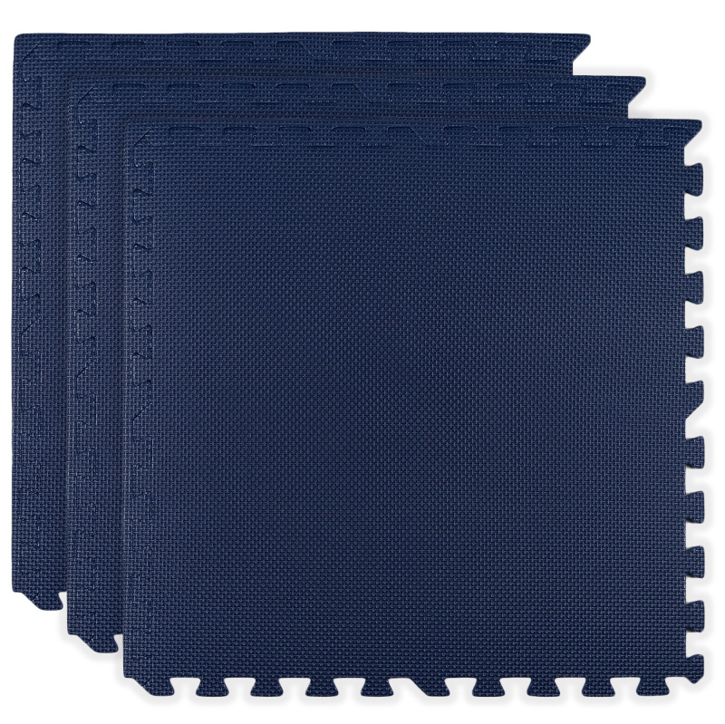 Pěnová podložka HUMBI 180×60, velké voděodolné puzzle, bezpečné, 3 ks, tmavě modrá