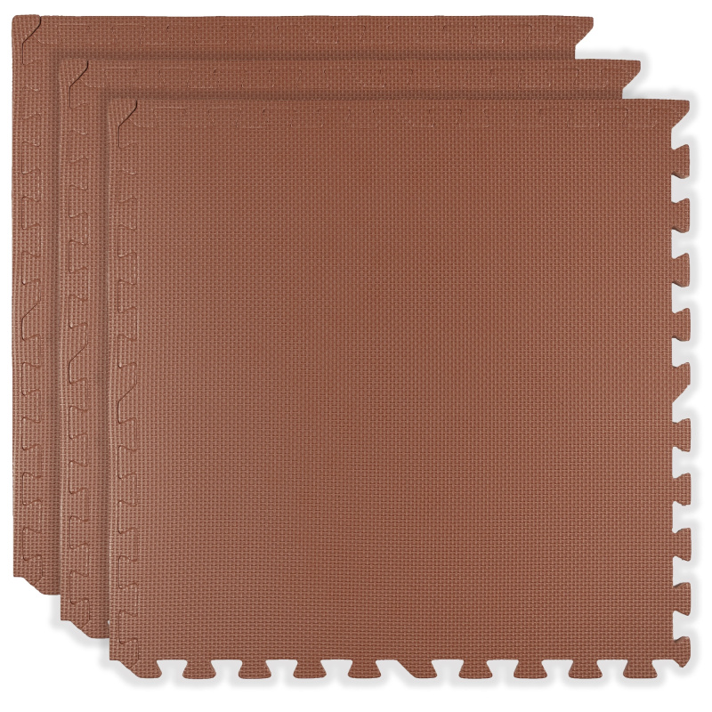 Pěnová podložka HUMBI 180 × 60 cm – velké voděodolné puzzle, bezpečné pro děti, 3 ks, cihlová