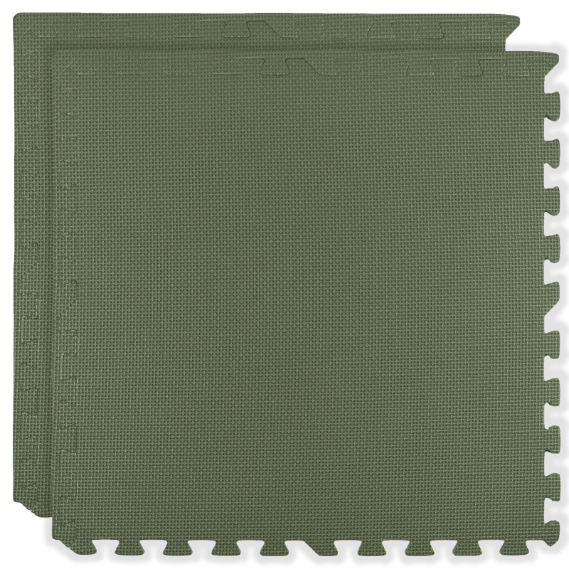 Pěnová podložka HUMBI 120×60, velké voděodolné puzzle, bezpečné, 2 ks, khaki