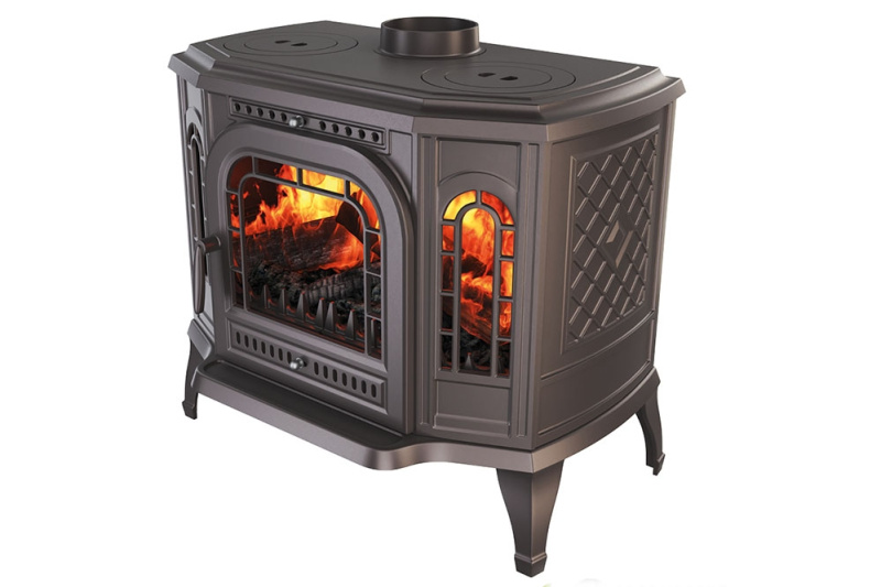 KAWMET Litinová krbová kamna P7 LB s varnými plotnami - 10,5 kW ECO