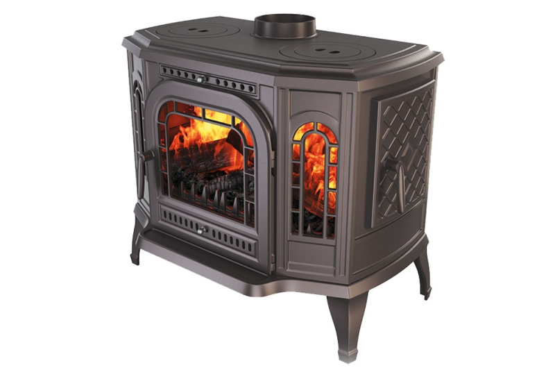 KAWMET Litinová krbová kamna P7 PB s varnými plotnami - 10,5 kW ECO