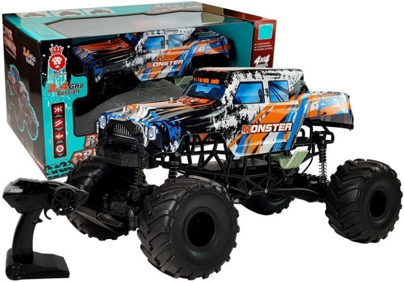 2.4G 4x4 dálkově ovládané terénní auto Orange 57cm